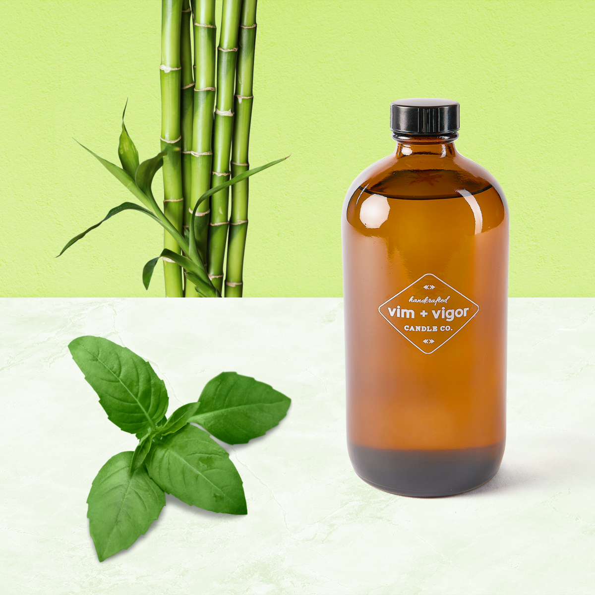Bamboo + Basil Reed Diffuser – Vim + Vigor Candle Co