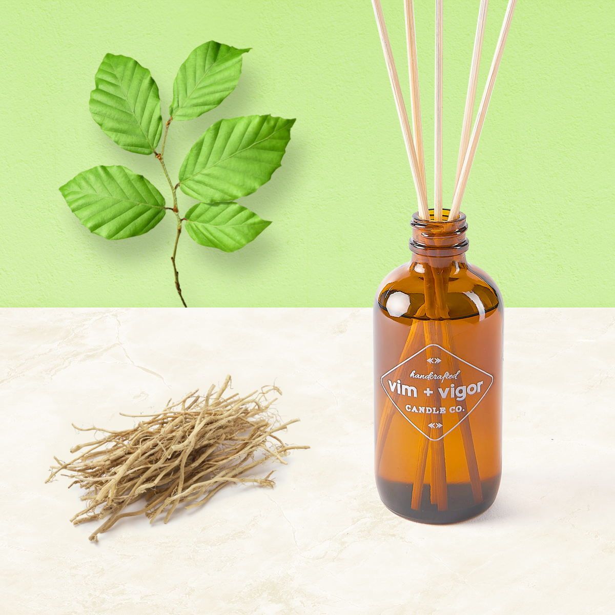 Beechwood + Vetiver Reed Diffuser – Vim + Vigor Candle Co