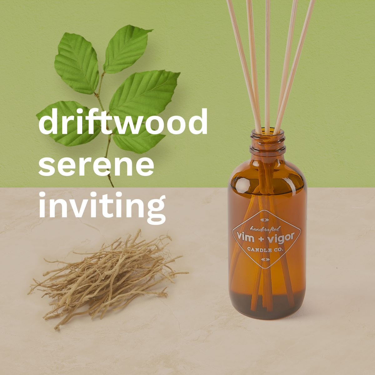 Beechwood + Vetiver Reed Diffuser – Vim + Vigor Candle Co